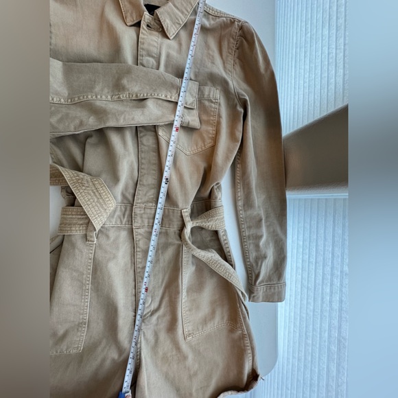 Joe’s Jeans The Alexa Shortall Romper Medium Tan Utility Belted Safari - Picture 5 of 8